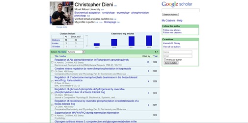 Google Scholar citation profile